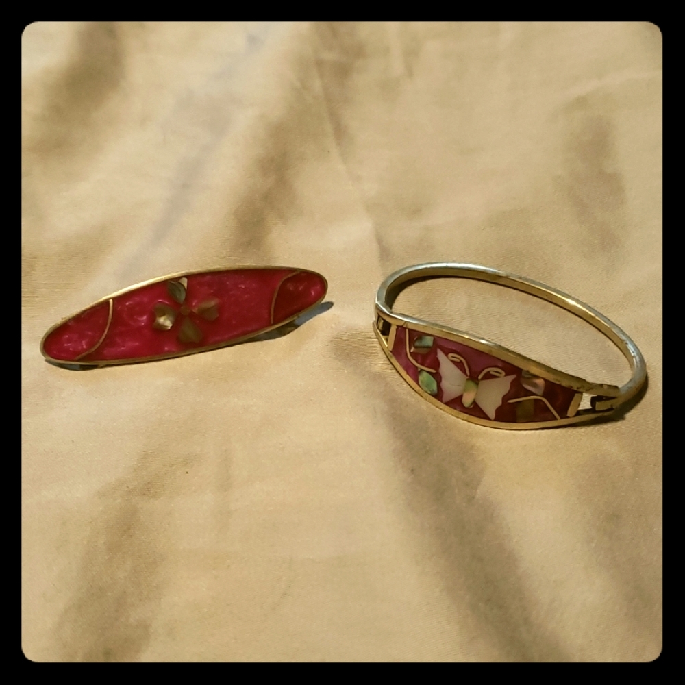 Bracelet and Barrete set